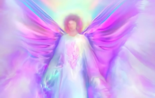Arcanjo Zadkiel e Lady Ametista enviando luz violeta para a expansão da consciência e ascensão dimensional