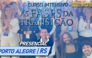 Neva com a turma do curso presencial As Fases da Transição em Porto Alegre