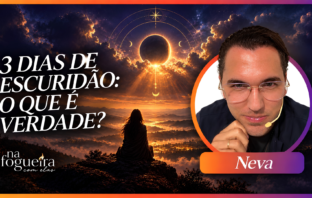 Neva em entrevista ao vivo no canal Na Fogueira com Elas explicando o que são os três dias de escuridão e a transição planetária