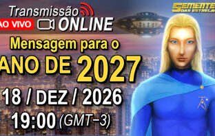 Anúncio da transmissão ao vivo da mensagem de Ashtar para 2027 com Neva no portal Sementes das Estrelas